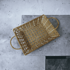 Cesta de pícnic de mimbre natural rectangular hecha a mano de mimbre tejido al por mayor con asas para frutas exhibición de flores cocina de mesa - Product Image 4