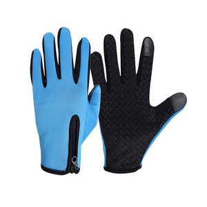 Guantes de Neopreno con Cierre de Cremallera, Aislamiento Térmico, para Ciclismo en Invierno, Unisex, Rosa, Azul, Negro, Lavables - Product Image 5