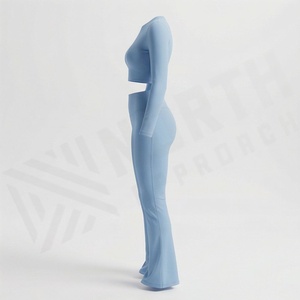 Ropa Deportiva sin Costuras con Diseño de Logotipo Personalizado, Top Corto, Conjunto de Yoga Duradero, Ropa de Fitness para Mujer - Product Image 3