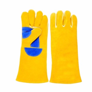 Premium Quality Safety Welding <b>Gloves</b> Leather Cotton Liner TIG Application Full Thumb Molten Metal Splash Test <b>Type</b> B Reasonable - Product Image 1