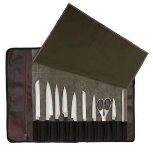Bolsa de Almacenamiento para Cuchillos de Chef, de Lona y Cuero, de Lujo, Resistente, con Cierre, Organizador Profesional de Cocina, Estuche de Viaje LCKR-0008 - Product Image 4