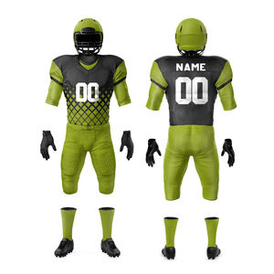 Conjunto de camiseta y pantalones cortos de fútbol americano a precio asequible, uniforme de fútbol americano transpirable de alta calidad para uso en equipo. - Product Image 1