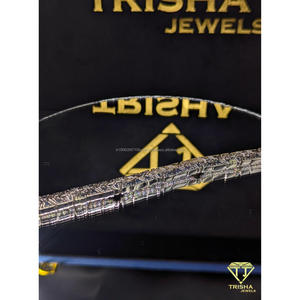 Bracelet en argent sterling 925 de haute qualité, serti de diamants de laboratoire VVS, style hip-hop pour homme, par Trisha Jewels - Product Image 3