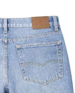 Shorts de mezclilla azul claro para hombre, estilo desgastado con dobladillo sin rematar, pantalones cortos de jean para verano, uso casual, corte regular, cierre con botones. - Product Image 6