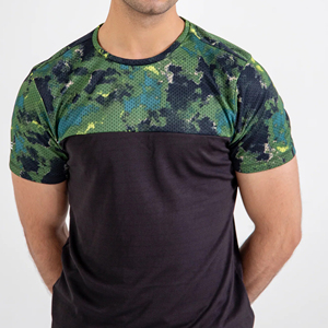 เสื้อยืดผู้ชายสไตล์สปอร์ตสำหรับฤดูร้อน ทรงหลวม ใส่สบาย ผลิตจากผ้าโพลีเอสเตอร์ถัก ลายดอกไม้ ระบายอากาศได้ดี เป็นมิตรต่อสิ่งแวดล้อม - Product Image 3