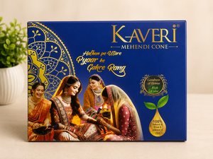 Cono de Henna Kaveri, Henna Herbal Natural para Tatuajes Temporales, Fácil de Aplicar, Color Intenso, Uso Doméstico, Duración de Más de 20 Días - Product Image 1
