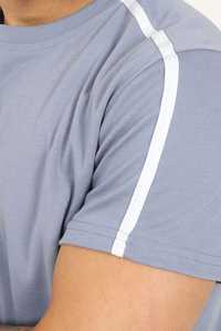 Ensemble de survêtement d'été 2 pièces personnalisé pour homme, respirant, 100 % coton tricoté, t-shirt à manches courtes et short, vêtements de sport OEM - Product Image 3