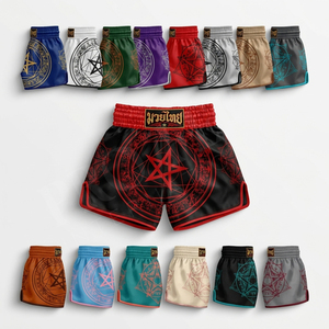 Shorts de boxe en satin 100% polyester sublimé, équipement de Muay Thai, MMA, Kickboxing, taille plus, durables, doux, taille haute, pour hommes - Product Image 1