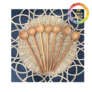 Cuillère en bois naturel faite à la main, cuillère à café réutilisable, accessoires écologiques pour la cuisine et la table - Product Image 5