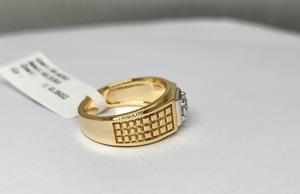 Bague de mariage minimaliste en or 14 carats avec diamant de 0,502 carats, unisexe, alliance de fiançailles, luxe abordable, design de gros, cadeau - Product Image 5