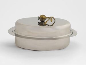 Modern Minimalist Stainless Steel Casserole <b>Pot</b> with Artistic round Lid Luxury Top Serving Dish Hotpot Buffet Wholesale Supplier - Product Image 5