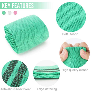 Bandes de Résistance Personnalisables pour le Sport – Lot de Bandes Élastiques en Tissu pour Exercices de Hanche, 8,0 cm, Unisexe - Product Image 3