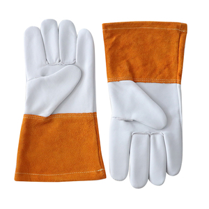 Guantes de soldadura de cuero vacuno de nuevo diseño, resistentes al calor y al fuego, personalizados para hombres y mujeres, guantes de seguridad industrial. - Product Image 1