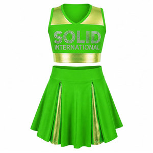 Uniforme de cheerleading de qualité supérieure, tissu résistant à la décoloration, coutures solides, présentation élégante, tenue d'équipe. - Product Image 4