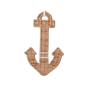 Rustic Handwoven Sailboat Shape Accent rattan <b>decorate</b> kids Sustainable Plant Fiber For Children <b>Room</b> <b>Aesthetic</b> Hanging - Product Image 2