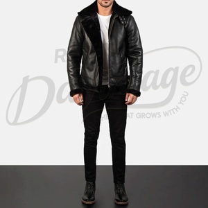 Rugged Triple-Zippered Chest Biker Outerwear with Tactical Epaulettes Wholesale Heavy-Duty Genuine Hide Racing Shell - Product Image 6