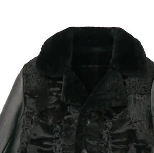 Luxury Genuine Leather <b>Shearling</b> <b>Jacket</b> <b>Men</b> Soft Sheepskin Fur Winter Aviator Coat Warm Fashion Durable Fit - Product Image 3