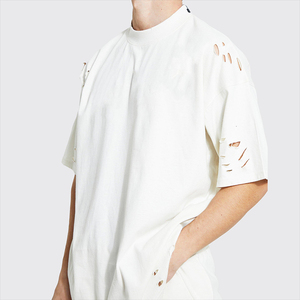 Camisetas de Verano Personalizadas para Hombre, 100% Algodón Tejido, Estampadas con Efecto Desgastado, Corte Regular, Estilo Urbano - Product Image 5