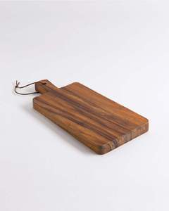 Planche à découper rectangulaire en résine avec poignée et trou de suspension, durable, en bois naturel, épaisseur 1,5 cm, compatible lave-vaisselle - Product Image 3