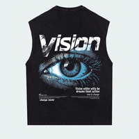 Camiseta sin mangas personalizada para hombre, estilo Rasta, estampada, de algodón, corte regular, cuello redondo, estilo urbano, para verano