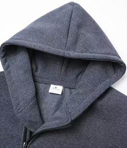 Low Price Stylish Printed Knitted 100% Cotton Eco-Friendly Custom Brand Men's Fashionable Hooded Fleece 300g Slim Fit - Product Image 4