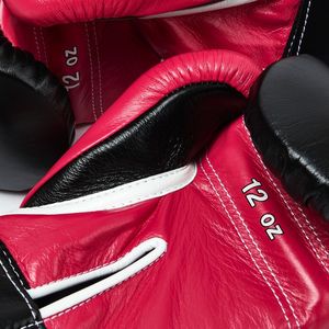 Gants d'entraînement de Muay Thai et de kick-boxing en cuir véritable de haute qualité, imperméables, avec poignées légères et réglables pour le poignet - Product Image 6
