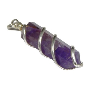 El último colgante de lápiz envuelto en alambre de amatista, colgantes al por mayor de orgón a la venta, collar de ágata de Amayra Crystals Exports India - Product Image 1