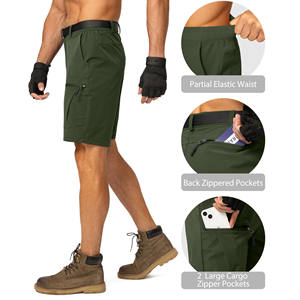 Shorts de randonnée personnalisés OEM pour hommes, séchage rapide, nouvelle mode, vêtements de pêche, chasse, respirants, teinture unie, shorts de randonnée pour hommes - Product Image 3