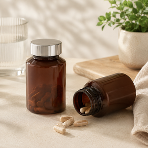 Custom 60ml Amber PET Plastic Supplement Bottle With Screw Cap Vitamin Pill Capsule Tablet Packaging Vietnam Manufacturer - Product Image 2