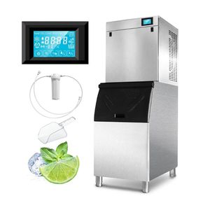 Machine à glaçons commerciale de 22 pouces, 550 lb/24 h avec bac de stockage de 350 lb, compresseur SECOP de 990 W, 182 glaçons cubiques prêts en 8 à 15 minutes - Product Image 1