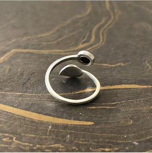 Handcrafted Custom <b>Lapis</b> <b>Lazuli</b> Silver 925 <b>Ring</b> - Natural Blue Stone Adjustable Leaf Shaped Jewelry Manufacturer - Product Image 4