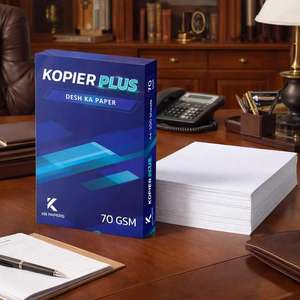 Papel de copia blanco Eco Friendly Max A4 de 70 g/m² para imprimir archivos de oficina, informes o tareas, disponible al mejor precio. - Product Image 1