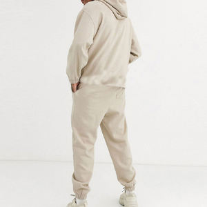 Men's Custom Pullover Hoodie & Sweatpants Regular Fit 100% Cotton Terry Sweatsuits Windproof Printed Logo Men's Hoodie & Joggers - Product Image 4