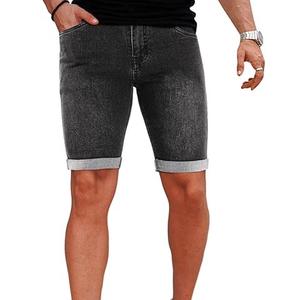 Shorts en jean vintage amples pour hommes, style streetwear décontracté, coupe ample, bleu, vente en gros - Product Image 3