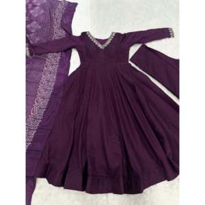 Beautiful <b>Modest</b> <b>Sets</b> Party Wear Anarkali Gown with Dupatta for Special Occasions - Product Image 5