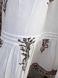 Handmade Block Print Cotton Maxi <b>Skirt</b> Women's Casual Ethnic Summer Dress <b>Elastic</b> Waist Breathable Nonwoven Long Summer Ethnic - Product Image 2