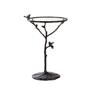 Table d'appoint en aluminium artisanale, finition métallique vintage, design Art Déco, couleur et taille personnalisables pour un intérieur moderne, Diwali - Product Image 6