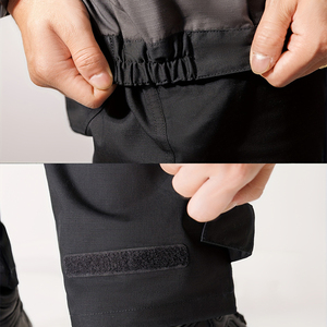 Combinaison de travail noire en polyester pour homme, résistante à l'abrasion et dotée de plusieurs poches pour une utilisation pratique - Product Image 6