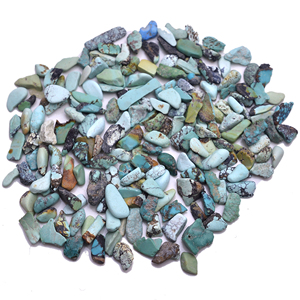 อัญมณีสีเทอร์ควอยซ์ธรรมชาติอาริโซน่าหยาบ6มม.-13มม. อัญมณีหลวมสำหรับทำเครื่องประดับสร้างสรรค์ - Product Image 1