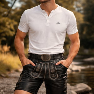 Lederhosen de Cuero Negro Premium al por Mayor - Tallas y Diseños Personalizados Disponibles Directamente del Proveedor de Fábrica - Product Image 6