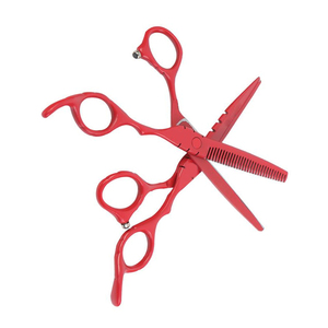 Ciseaux de barbier professionnels pour coiffeurs - Lames en acier inoxydable, manche en plastique, lame tranchante, ciseaux à effiler - Product Image 5