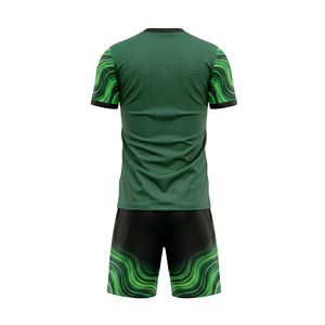 Uniforme de Fútbol con Diseño Gráfico Decorativo Verde y Negro, Conjunto de Camiseta de Fútbol Sublimada, Ropa Deportiva para Hombre - Product Image 2