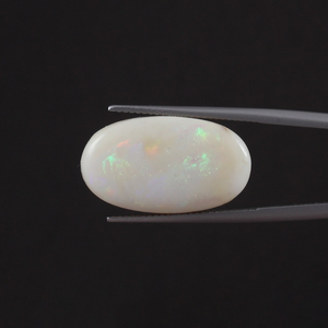 Opale naturelle 100% blanche, 12,52 carats, taille ovale, haute qualité, certifiée IGI, avec traitement par cire/huile, vente en gros, bijoux fins, Inde - Product Image 1