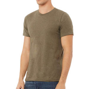 Camiseta de Cuello Redondo Lisa para Hombre, 100% Algodón, Transpirable, de Primera Calidad, Venta al Por Mayor, MOQ Bajo, Impresión Personalizada - Product Image 6