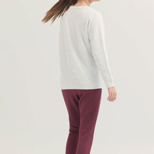 Fashion Women's Casual Long Sleeve Crew Neck Sweatshirt Breathable Cotton/Bamboo Fiber Eco-Friendly Front Print Pullover - Product Image 2