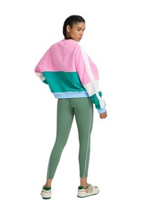 Sudadera Oversize de Mujer con Bloques de Color, Manga Larga, Cuello Redondo, Tejido de Punto, Estilo Otoñal, Tejido de Poliéster Transpirable - Product Image 4