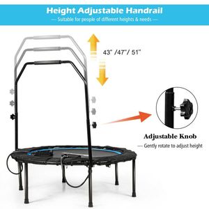 Il rimbalzista Fitness pieghevole da 40 pollici con fasce per esercizi a casa regolabili include fasce di resistenza - Product Image 5
