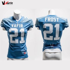 Maillots de football américain personnalisés, imprimés par transfert thermique, respirants, à manches courtes, nom et numéro de l'équipe universitaire, vêtements de sport pour le football - Product Image 2