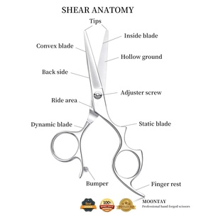 6.0 Inch Best Selling Professional Hairdressing <b>Barber</b> Scissors Right-Handed Medium Handle 4Cr13 Stainless Steel Flat Blunt - Product Image 4