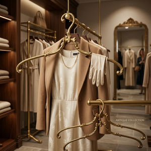 Handcrafted Brass Luxury Cloth Hanger Decorative Vintage Wardrobe Organizer for Bedroom Closet Home Décor Rack Wall Mounted <b>Hook</b> - Product Image 5